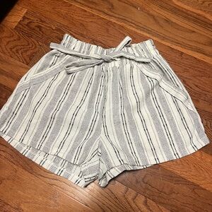 Sienna Sky High Waist Black and White Shorts
